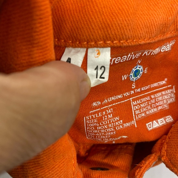 643 - EUC Illinois University Orange Denim Infant Baby Jacket 12m - Picture 6 of 7